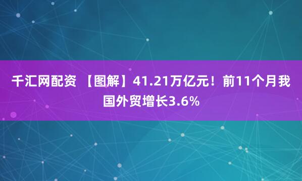 千汇网配资 【图解】41.21万亿元！前11个月我国外贸增长3.6%
